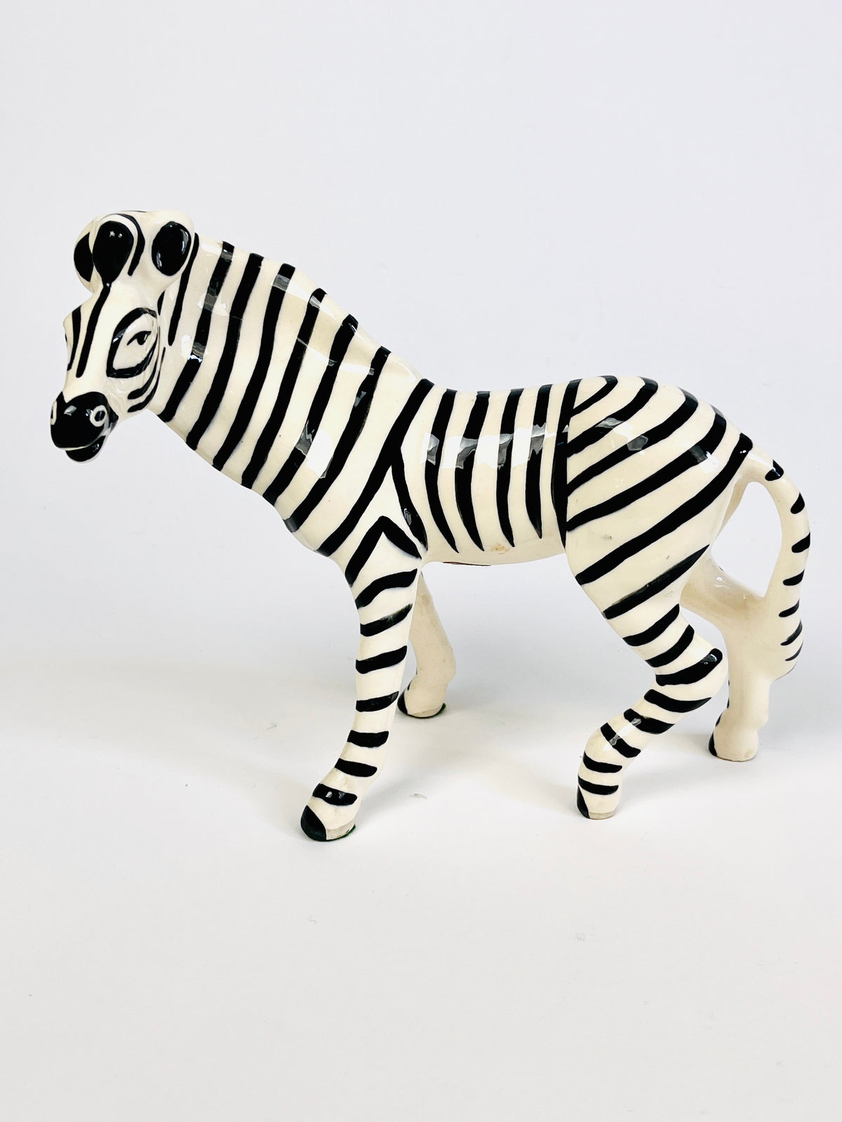 Vintage Handcrafted Ceramic Zebras by Robert Simmons