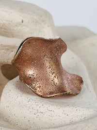 Vintage Rose Gold Vermeil Sterling Silver Shimmer Ring