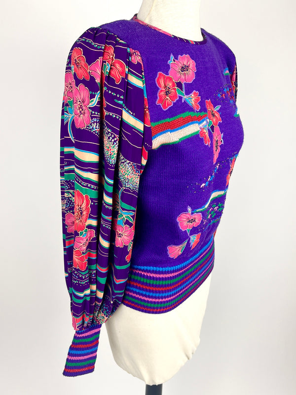 Vintage Floral Knit Top