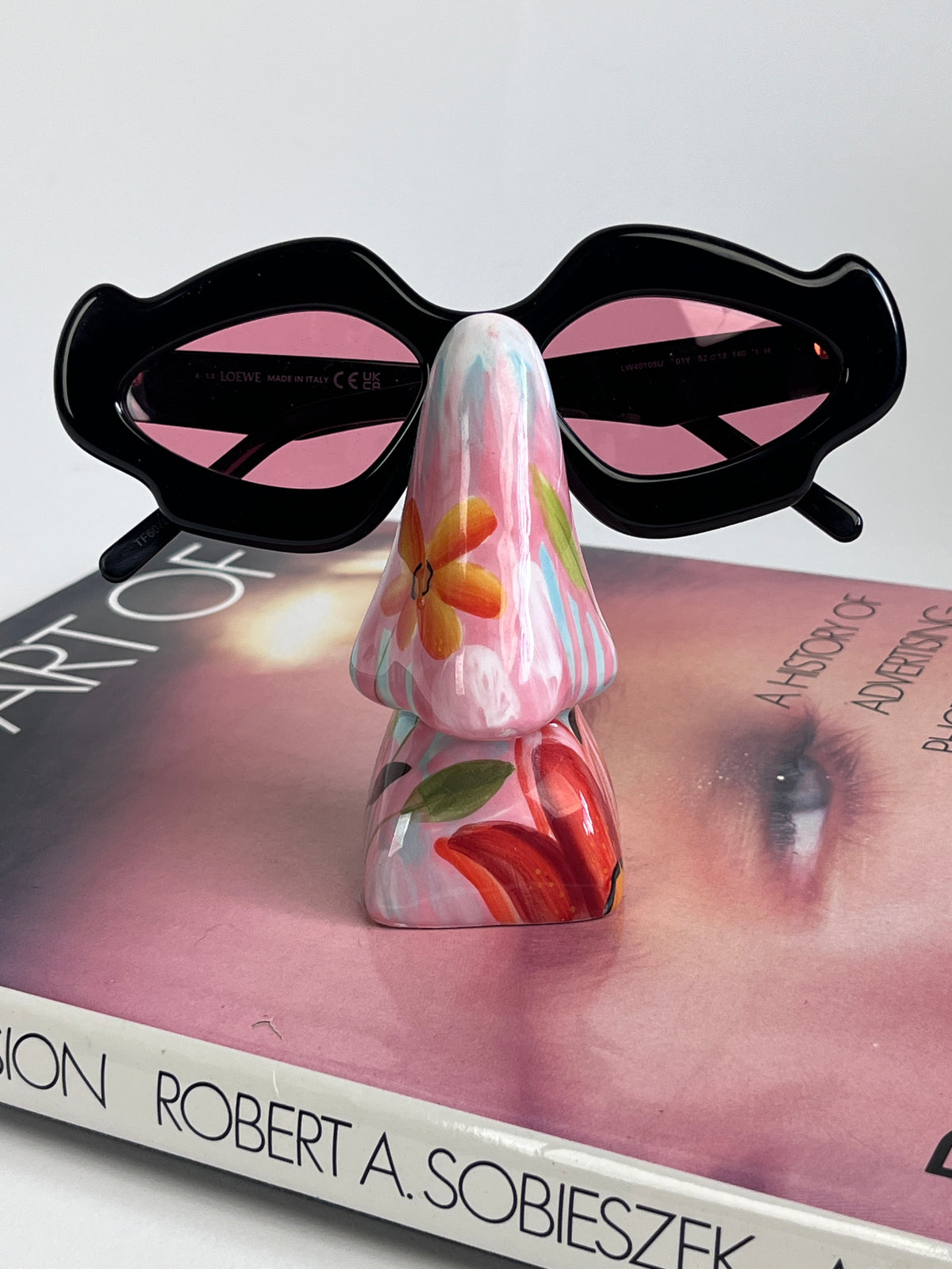 Ceramic Floral Nose Eyeglass Holder