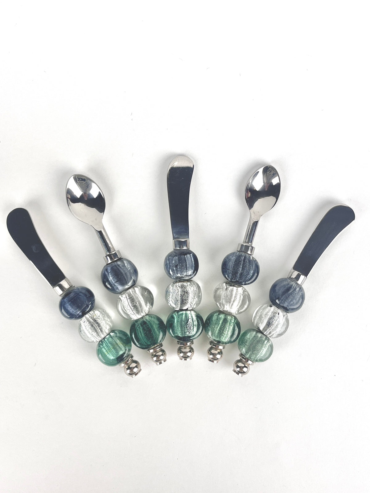 Vintage Glass Handle Serving Set