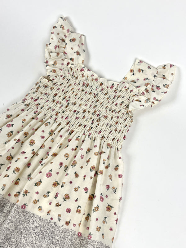 Vintage 1980s Floral Girls Dress