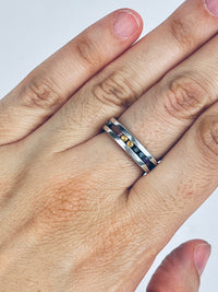 Vintage Sterling Silver Multicolor Sapphire Ring