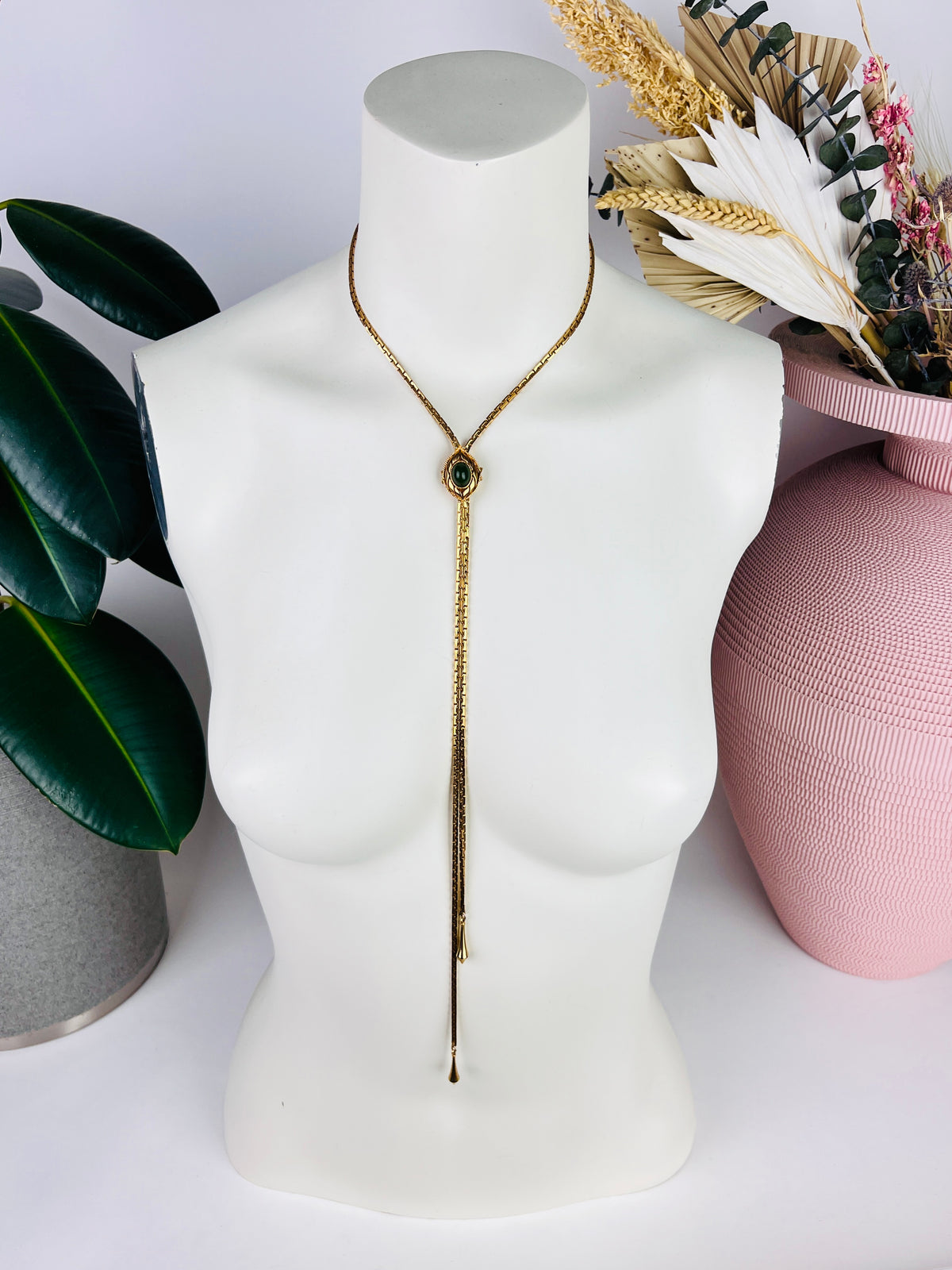 Vintage Adjustable Gold-Plated Necklace
