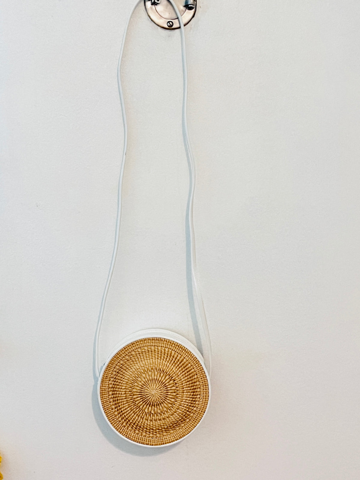 Vintage Woven Raffia Crossbody Bag