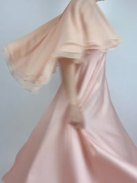 Vintage 1960s Peach Maxi Dress