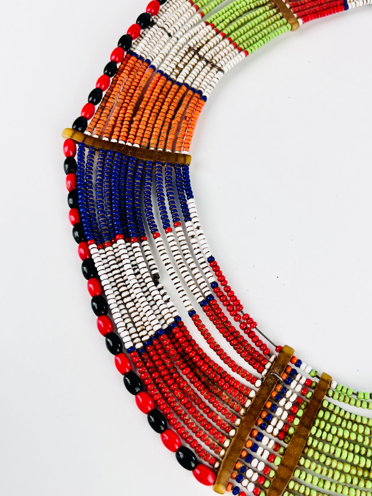 1970s Vintage Maasai Collar Necklace