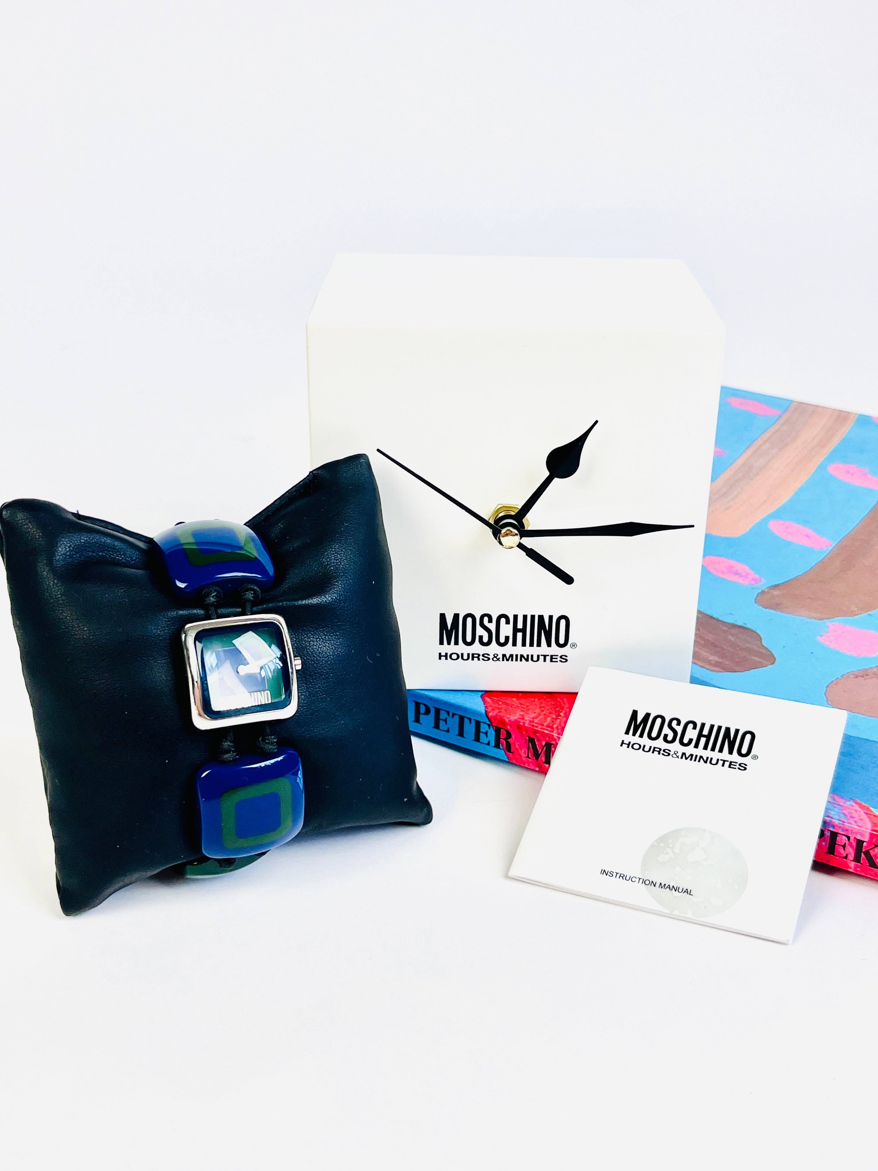 90s Moschino Hours & Minutes Watch and Desk Clock - “I Love 70