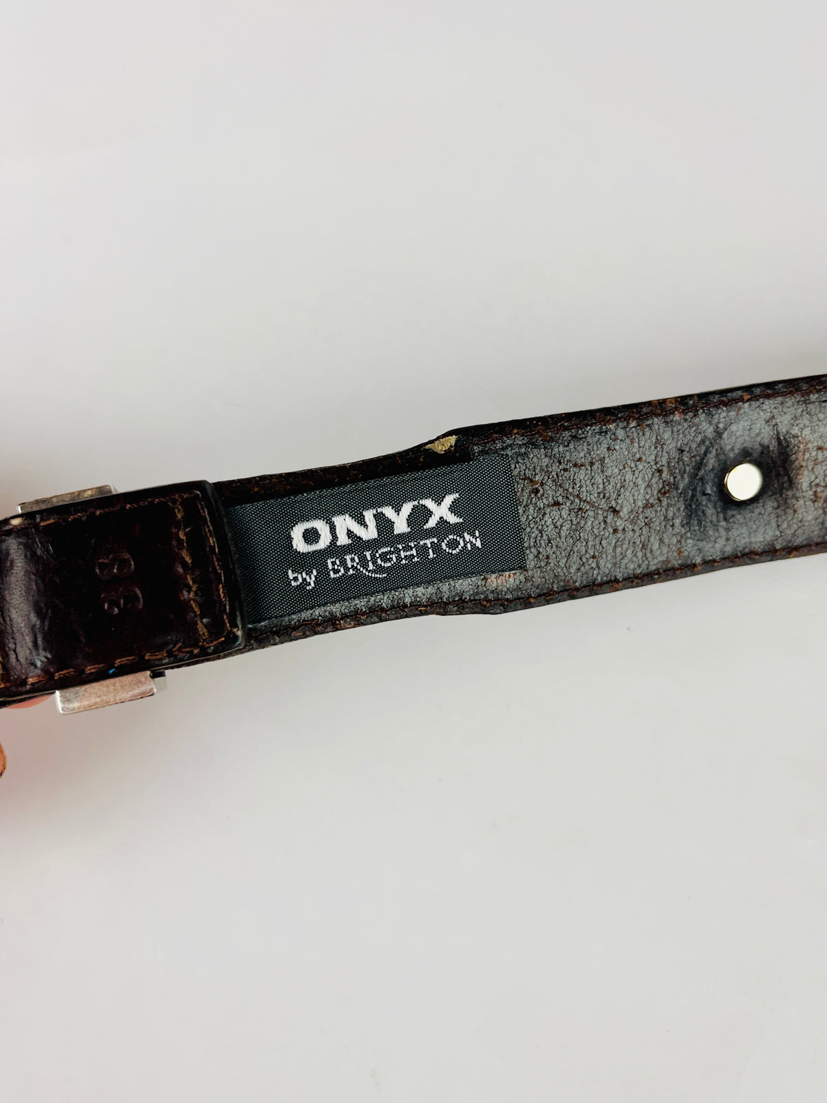Vintage Brown Leather Brighton Golf Belt