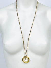 Vintage Watch Necklace with Swiss Movement