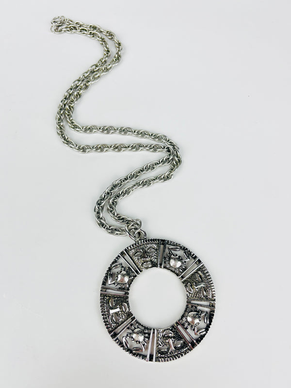Vintage 1970s Cancer Crab Zodiac Necklace