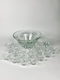 Vintage Punch Bowl Set - 24pc Set