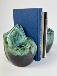 Vintage Sculptural Studio Pottery Bookends