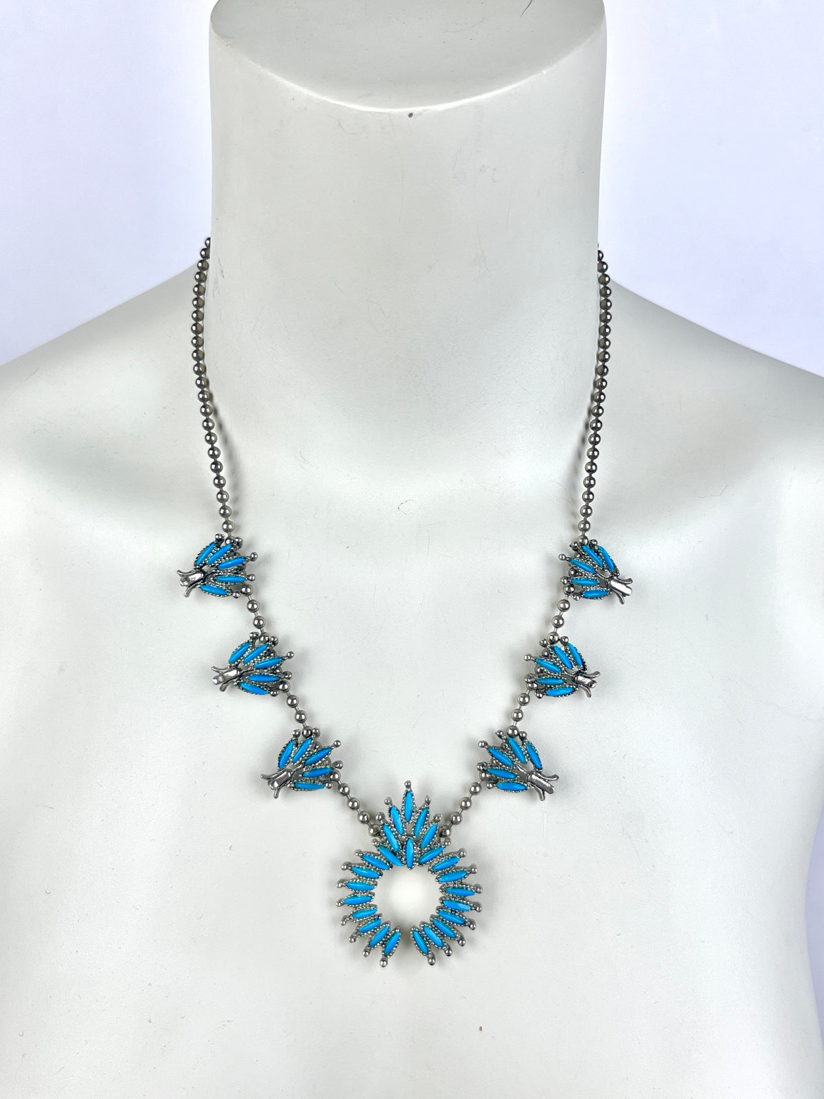 Vintage Squash Blossom Costume Necklace