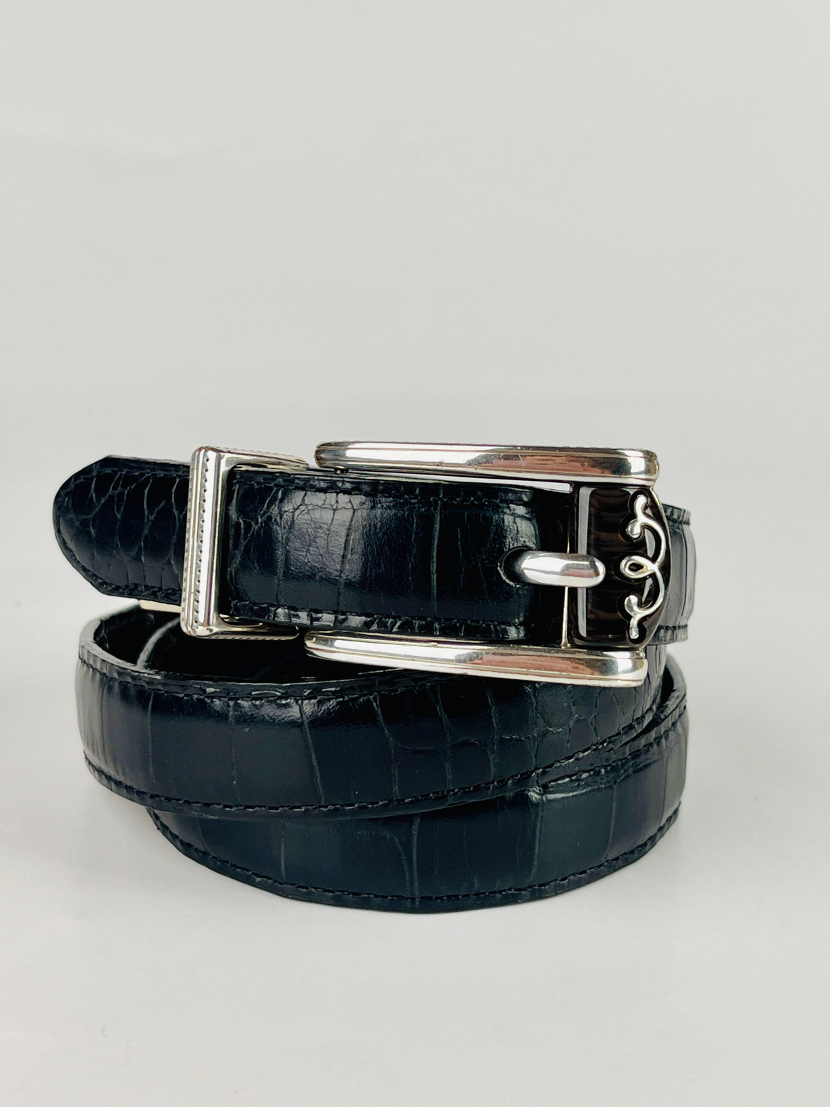 Vintage Reversible Black & Brown Leather Brighton Belt