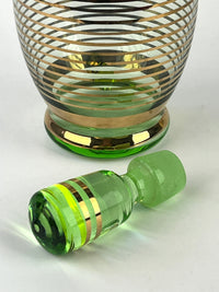Art Deco Hand-Blown Czech Glass Decanter Set