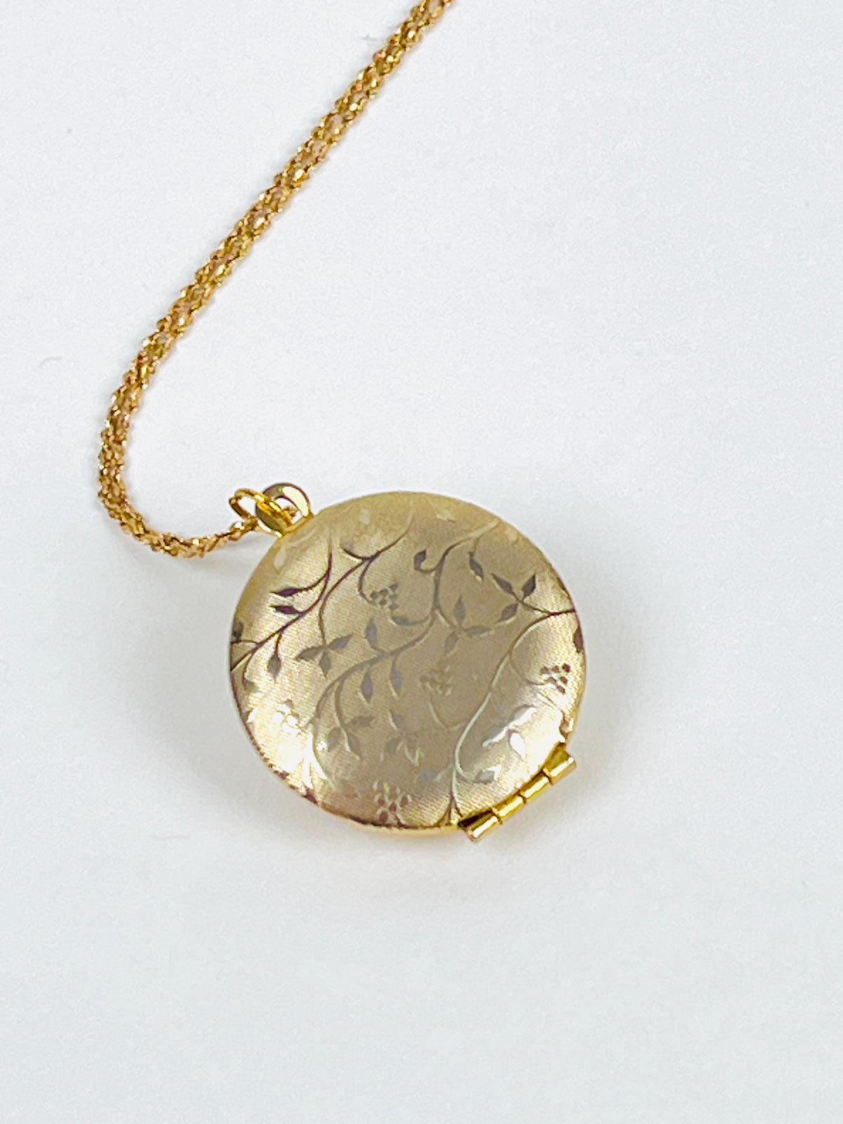 Vintage Sculptural Floral Locket