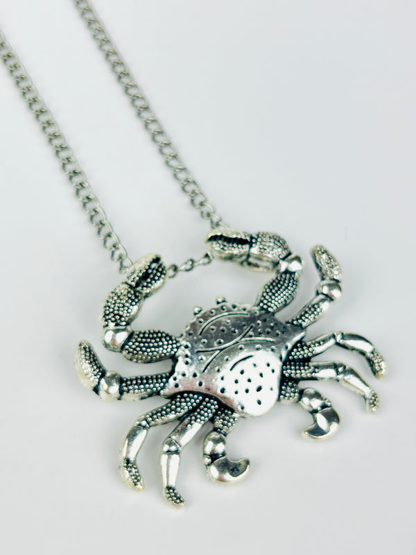 Vintage 1970s Cancer Crab Zodiac Necklace