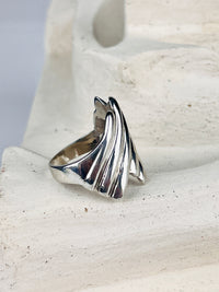 Modernist Sterling Wave Ring
