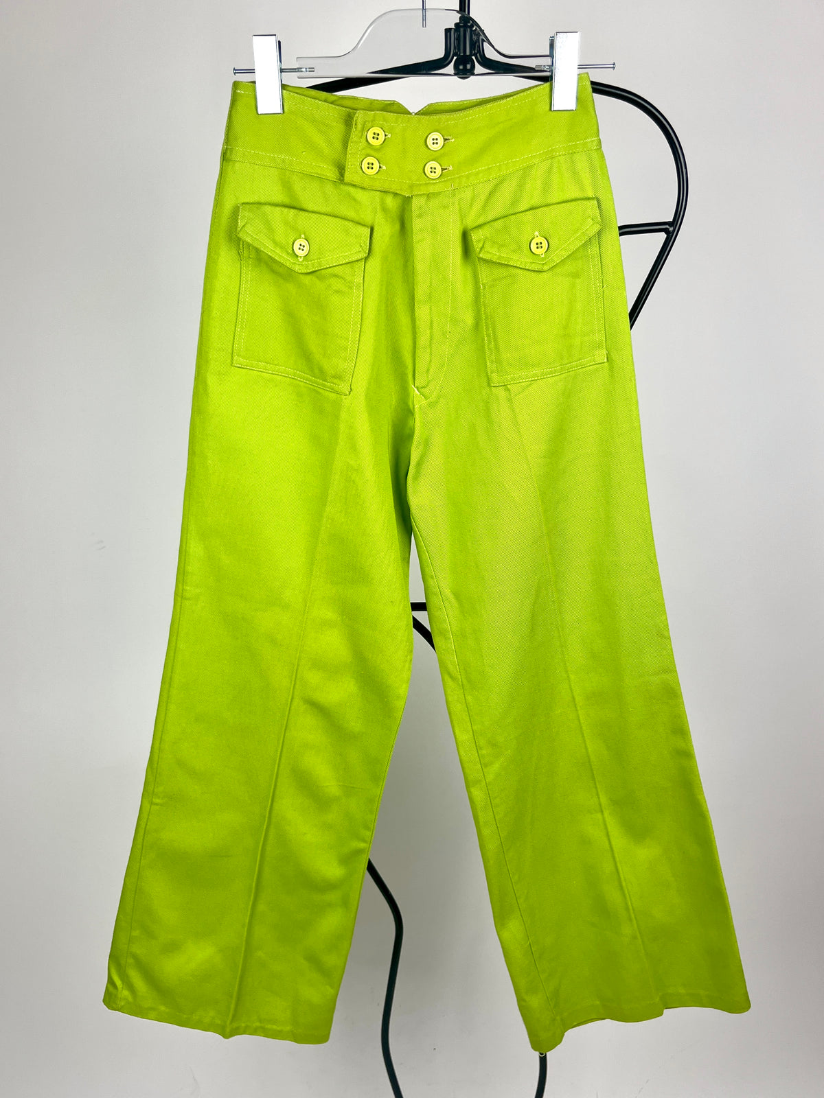 Vintage 1960s Lime Green Denim Pants