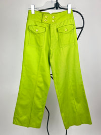 Vintage 1960s Lime Green Denim Pants