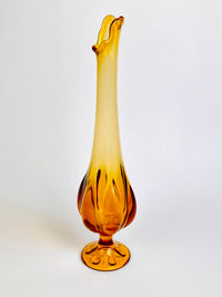 MCM Amber Glass Vase