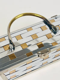 Vintage Woven Metal Box Purse