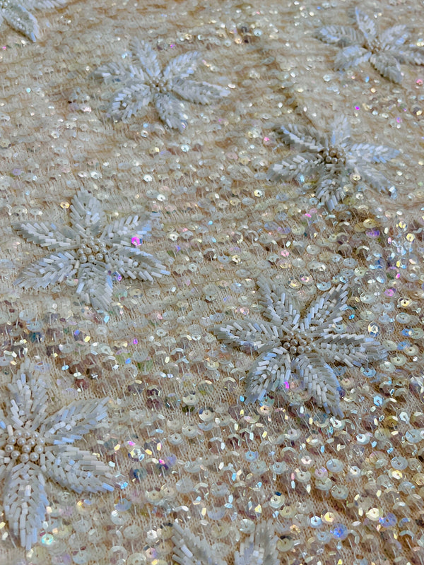 Vintage 1950s Wool & Sequin Top