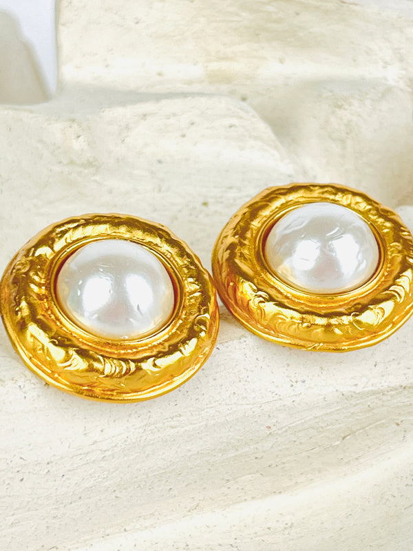 Vintage Faux Pearl Earrings