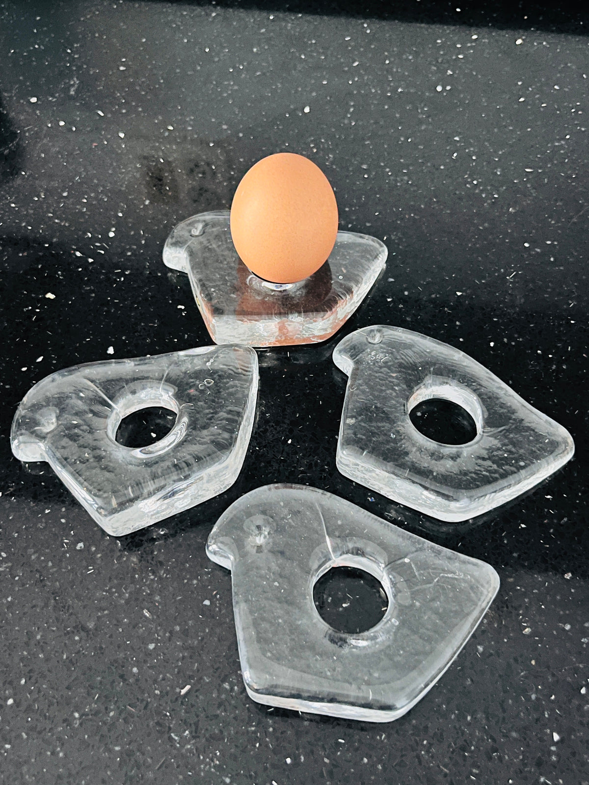 Vintage Swedish Glass Egg Cups / Napkin Rings