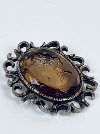 Vintage Glass Cameo Brooch