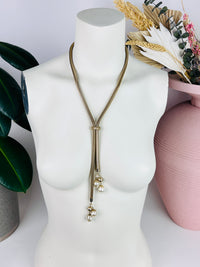 Vintage Adjustable Faux Pearl Necklace