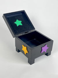 Vintage 90s Postmodern Celestial Wood Box