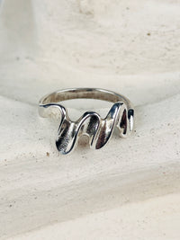 Modernist Sterling Wave Ring