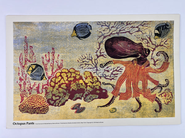 Vintage “Octopus Pants” Lithograph by Marcia Brown, 1974