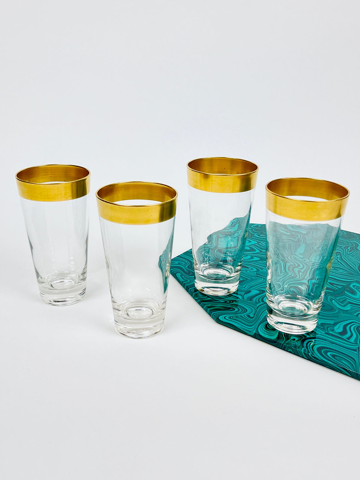 RARE 22k Gold-Plated Dorothy Thorpe Tumblers, 4pc