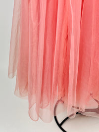 Vintage 1950s Pink Tulle & Taffeta Party Dress