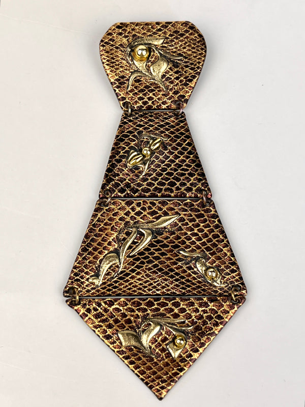 Vintage Handmade Tie Brooch