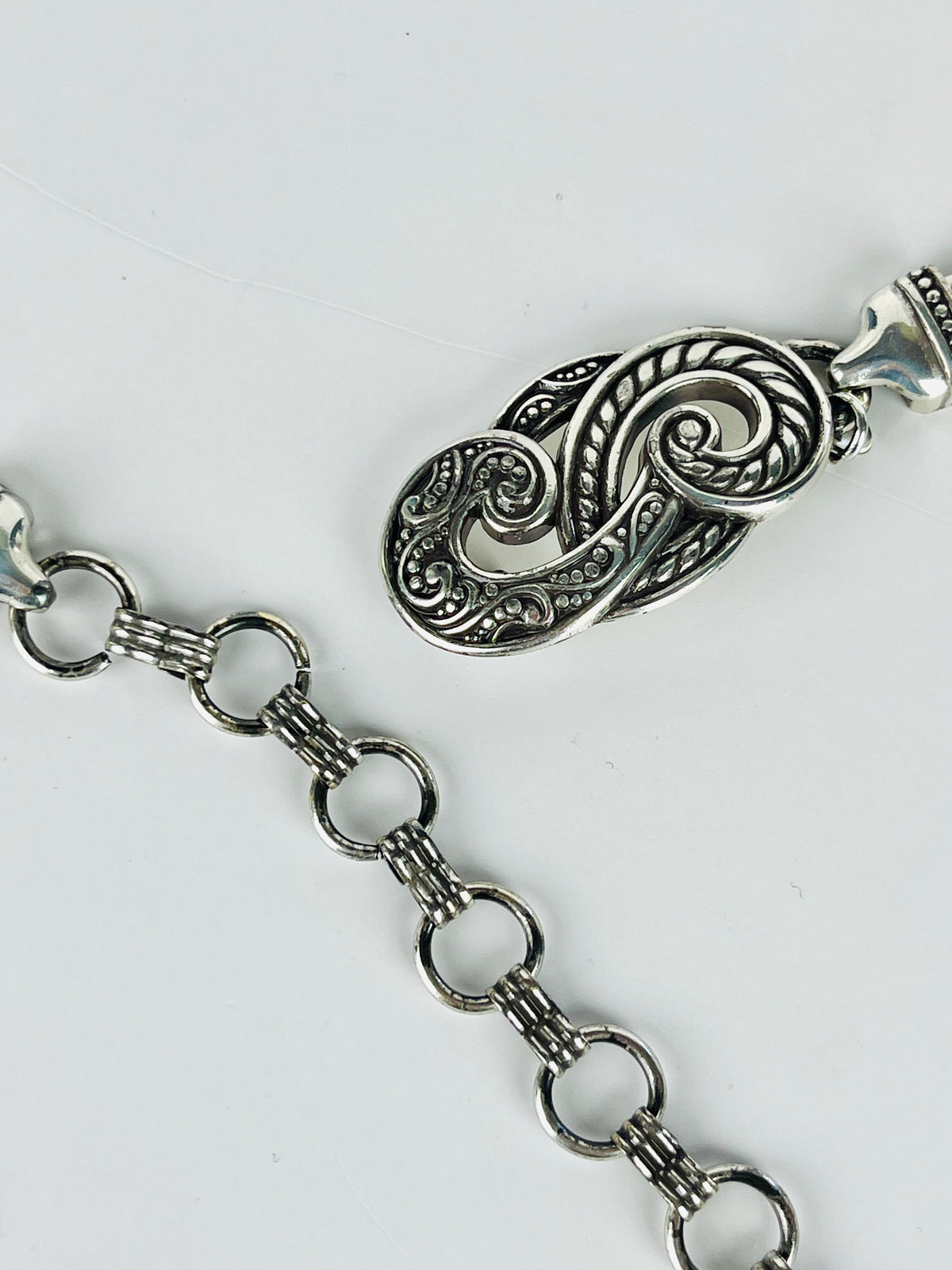 Vintage Silvertone Heart Belt