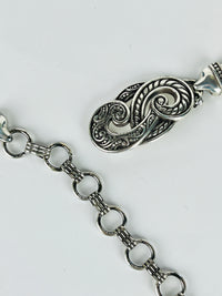 Vintage Silvertone Heart Belt