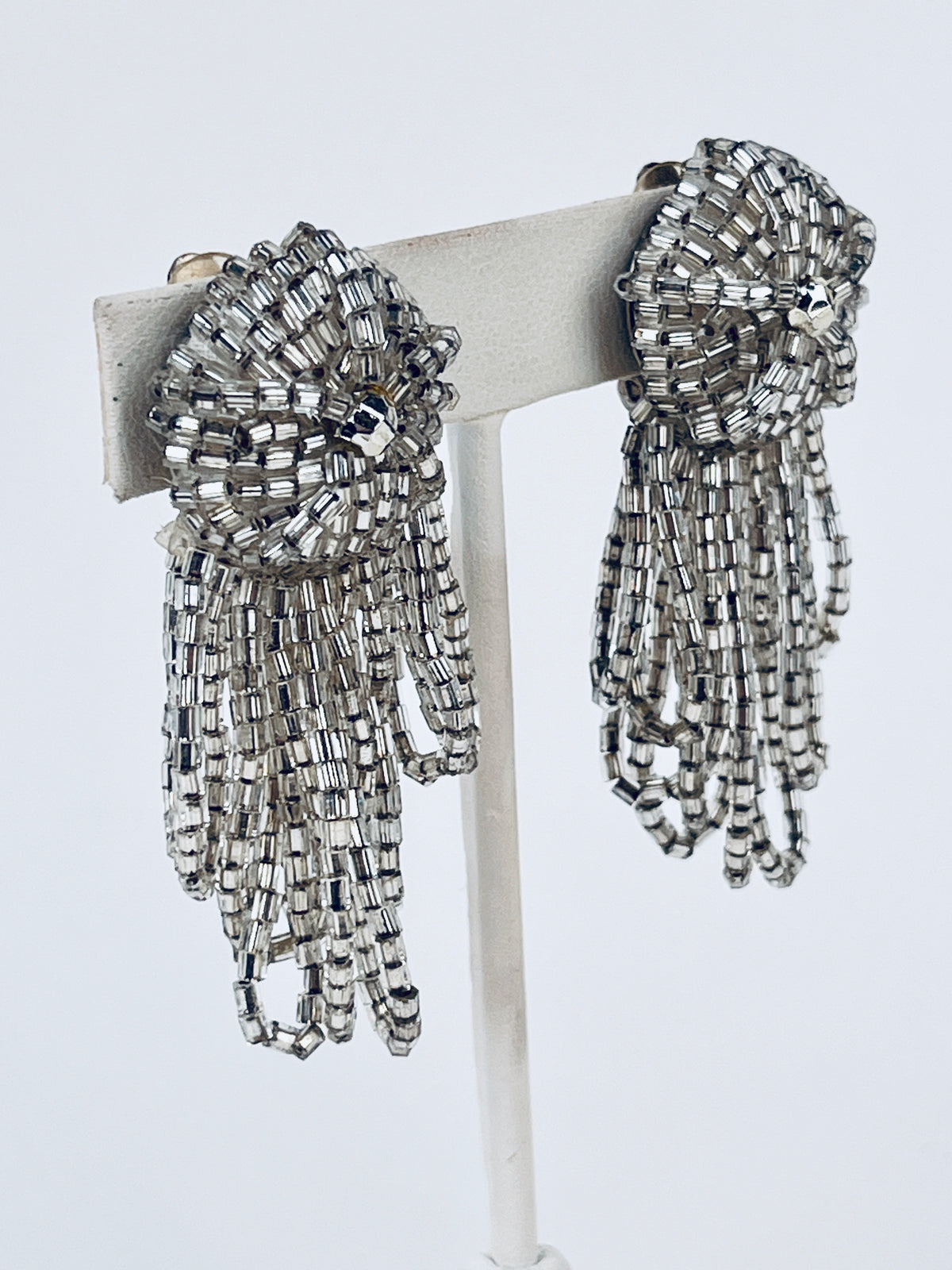 Vintage Silver Bead Earrings