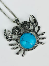 Vintage 1970s Cancer Crab Zodiac Necklace