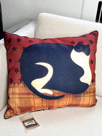 Vintage Cat Throw Pillow by Warren Kimble