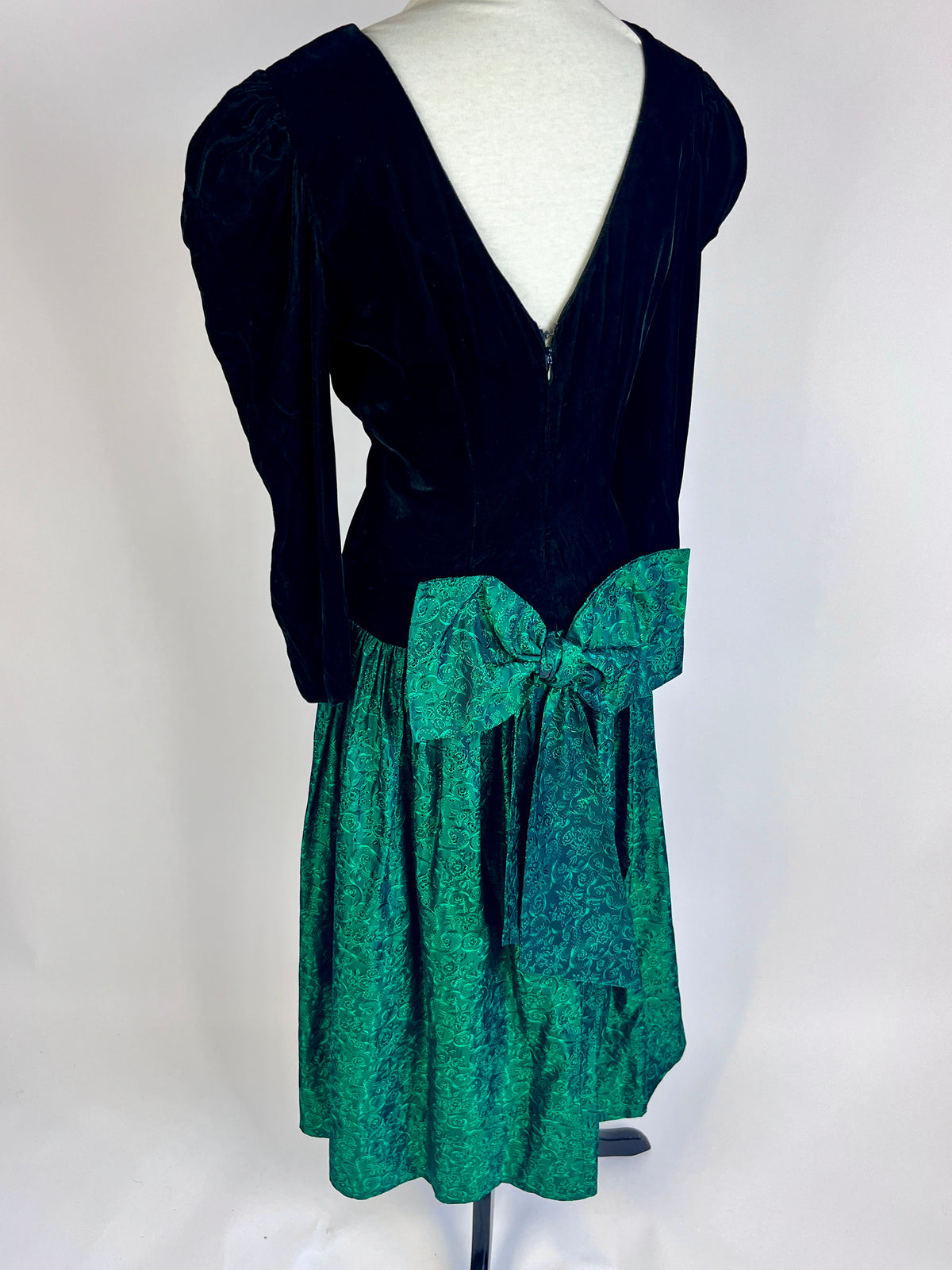Vintage Handmade Velvet & Taffeta Dress