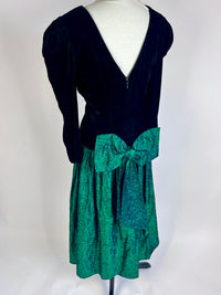 Vintage Handmade Velvet & Taffeta Dress