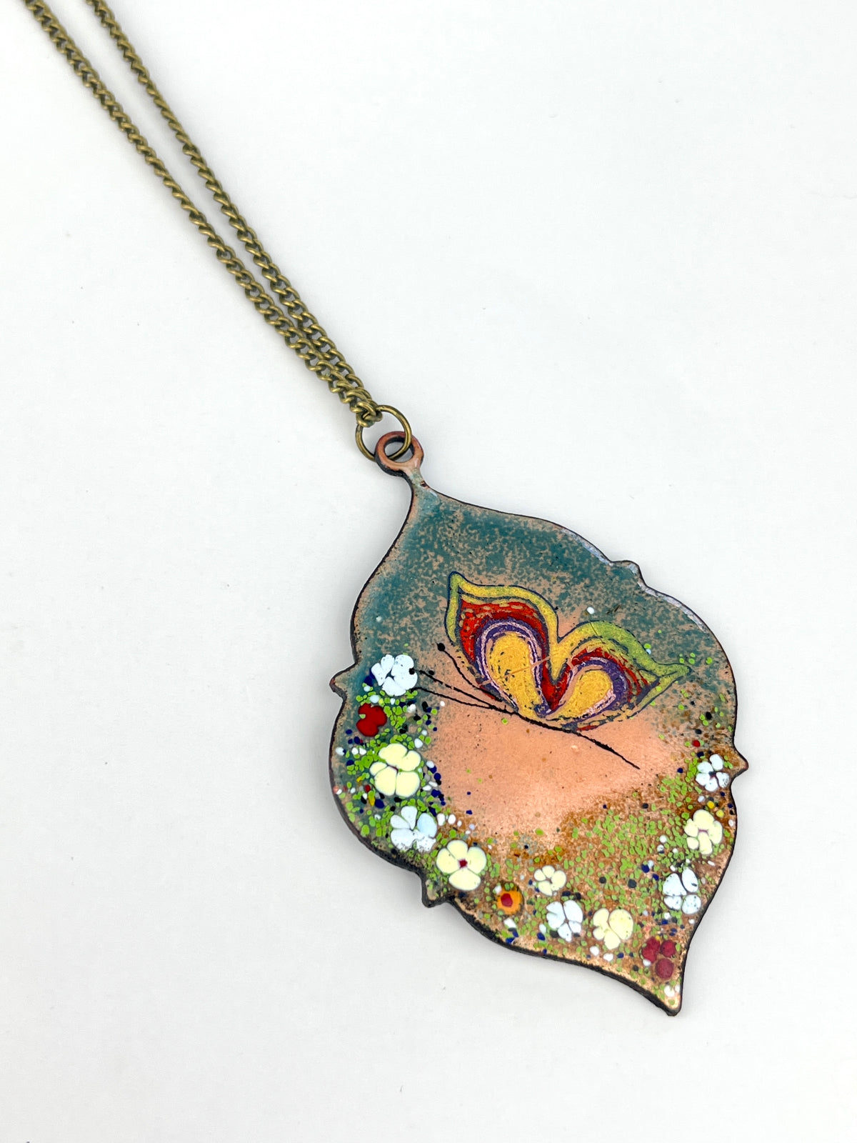 Vintage Handmade Butterfly Necklace