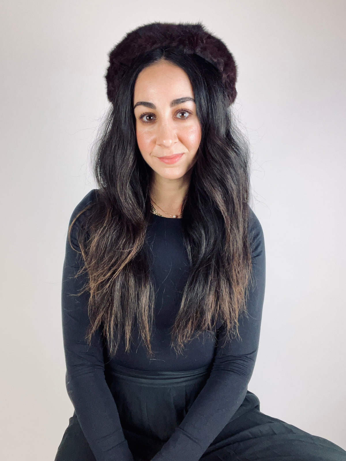 Vintage 50s Brown Genuine Fur Hat