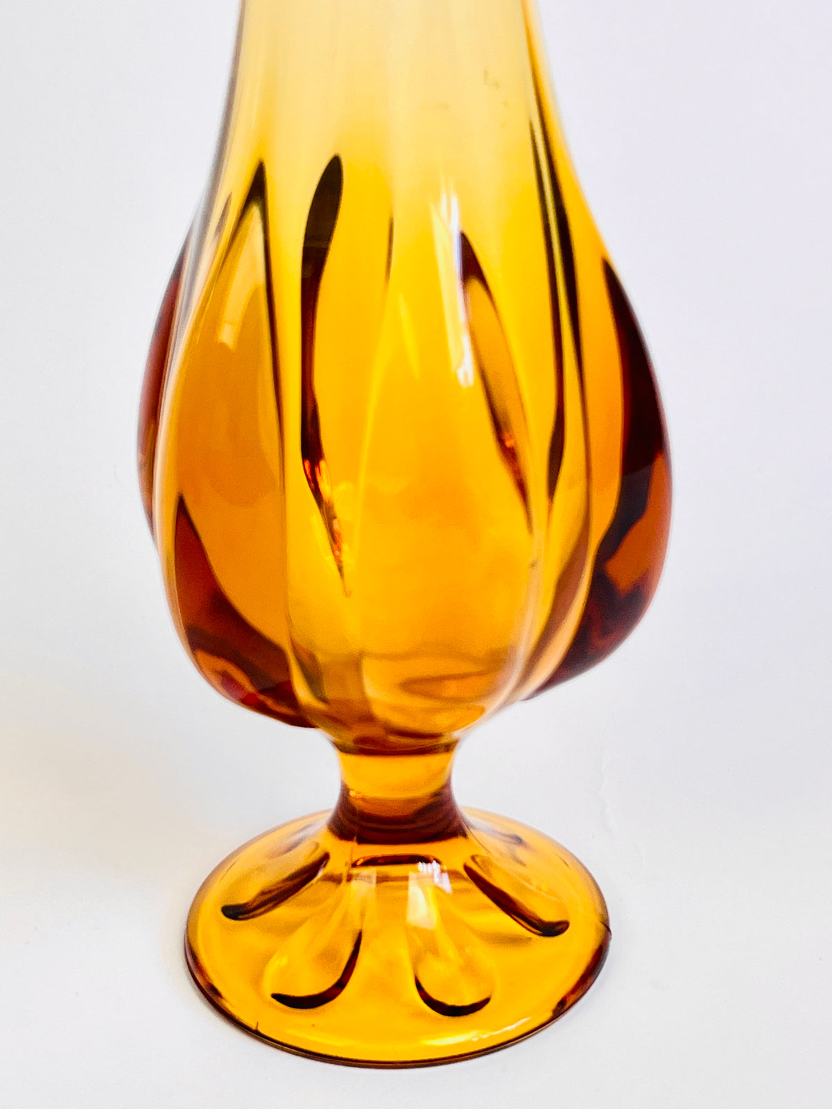 MCM Amber Glass Vase