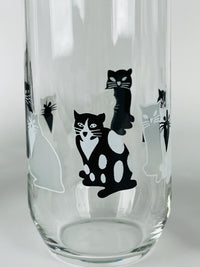 Vintage Cat Glasses, 4pc Set