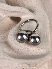 Vintage Modernist Sterling Kisslock Ring